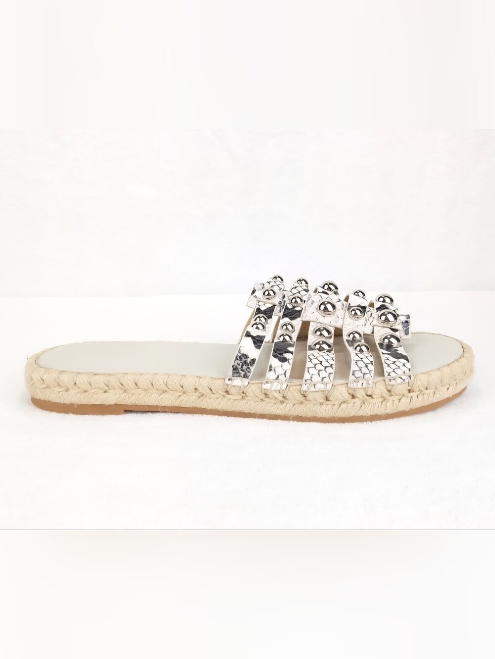 MARC FISHER TAMIE STUDDED ESPADRILLES SANDALS